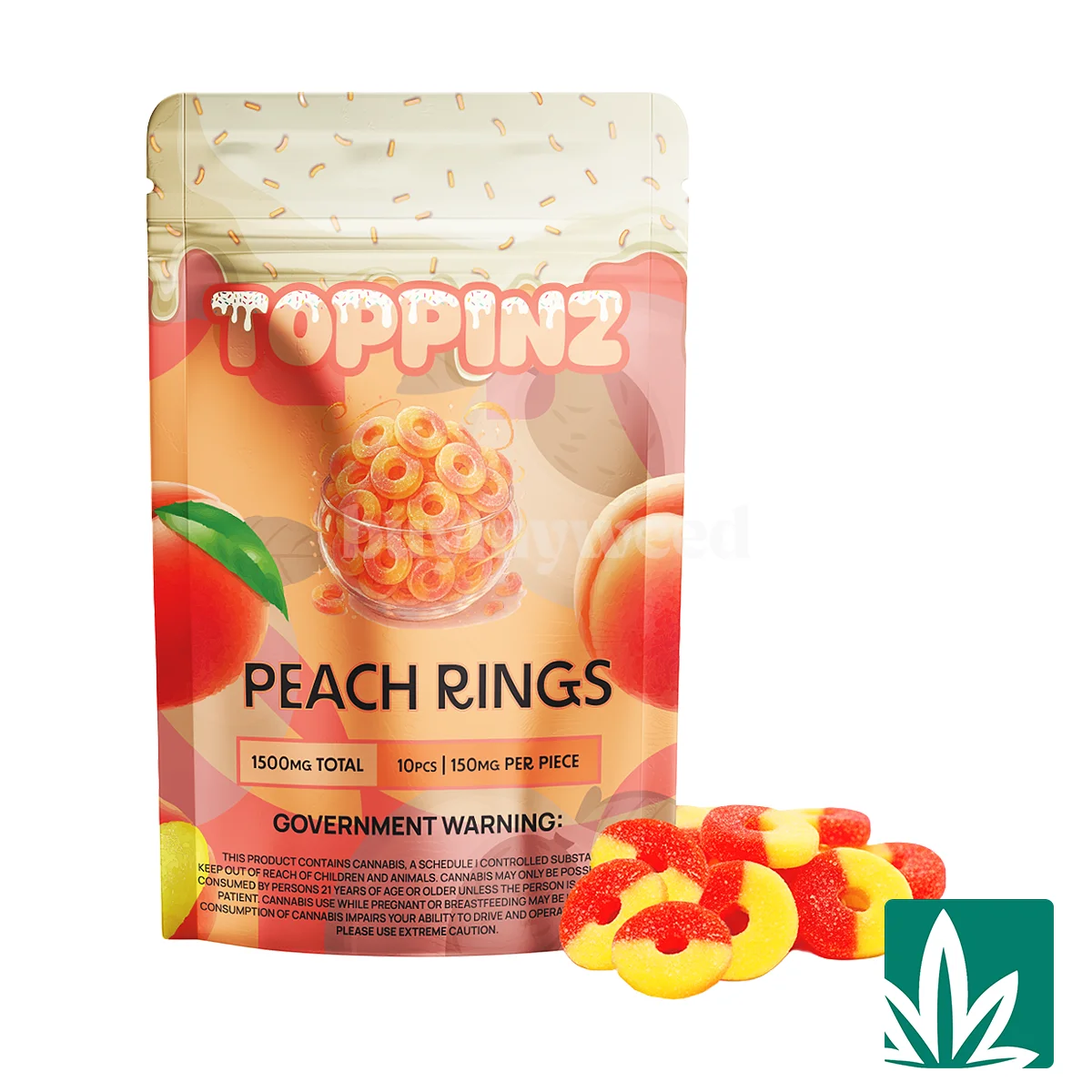 Toppinz Gummies 1500mg – Peach Rings