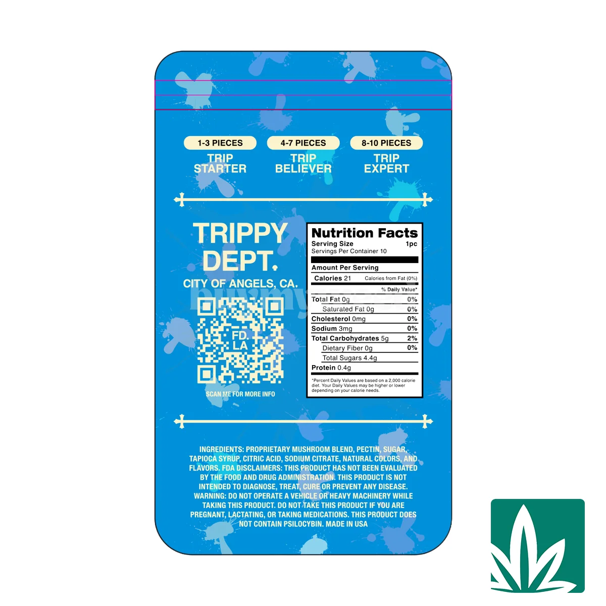 Trippy Dept (4g) Nano Gummy – Blue Slushie - Image 2