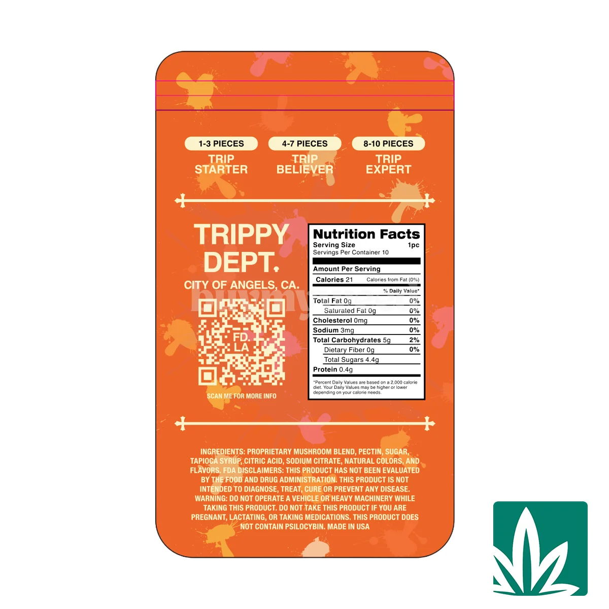 Trippy Dept (4g) Nano Gummy – Mango - Image 2
