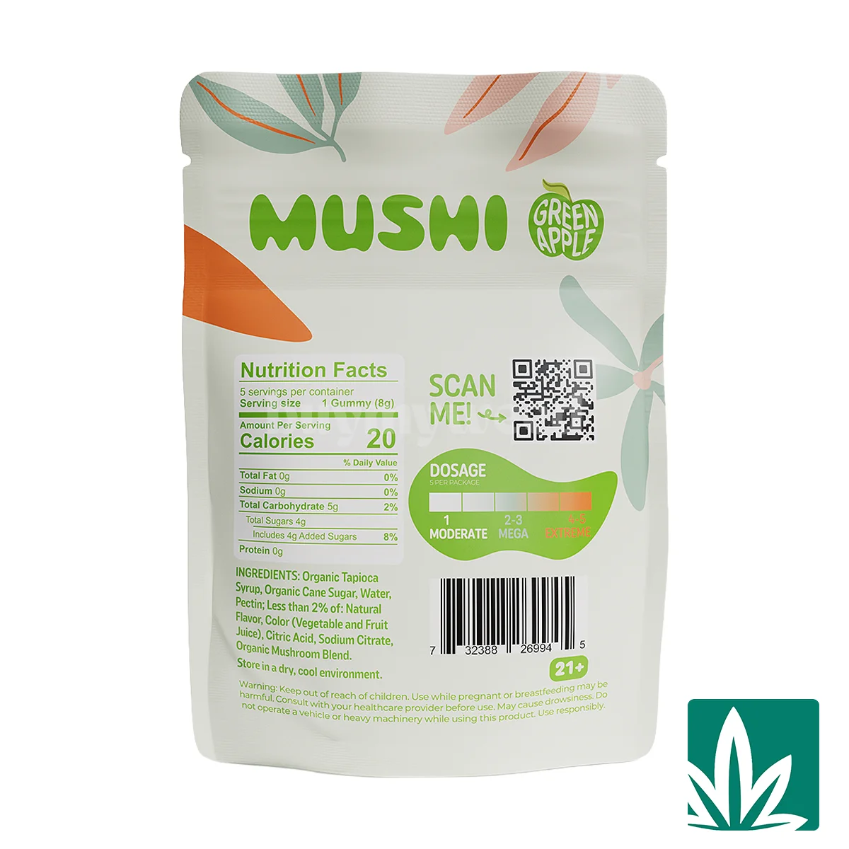 Mushi Magic Gummies (5g) – Green Apple - Image 2