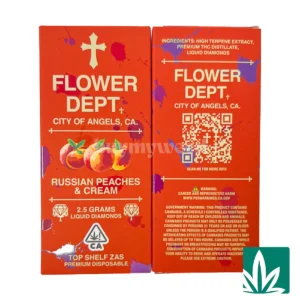 Flower Dept Liquid Diamond Disposable (2.5g) – Russian Peaches & Cream