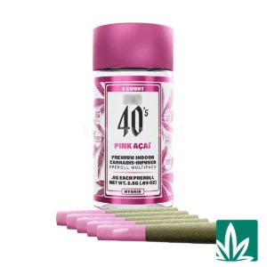 STZY 40’s Pre roll Joints (2.5g) – Pink Acai