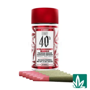 STZY 40’s Pre roll Joints (2.5g) – Strawberry Mango