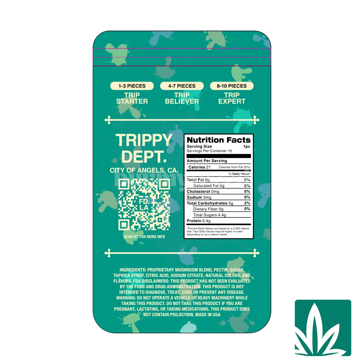 Trippy Dept (4g) Nano Gummy – Watermelon - Image 2