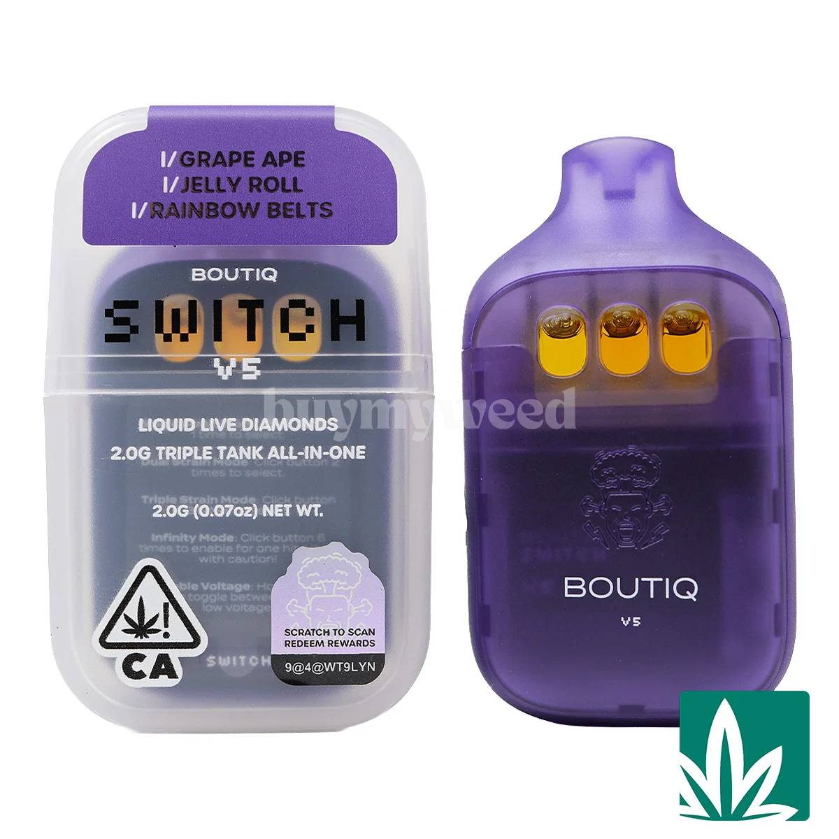 Boutiq Switch V5 (2g) – Grape Ape x Jelly Roll x Rainbow Belts