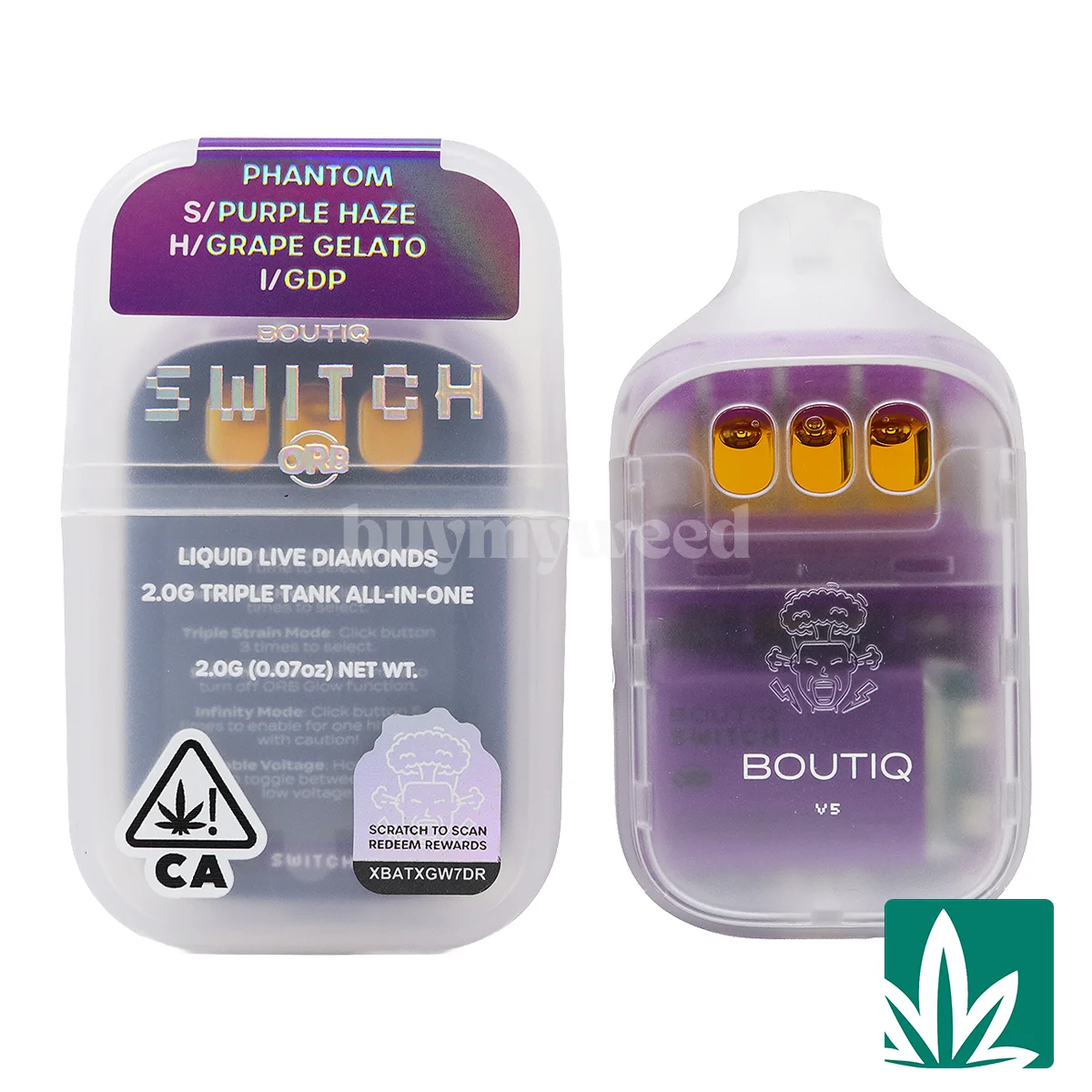 Boutiq Switch Orb V5 (2g) – Phantom – Purple Haze x Grape Gelato x GDP