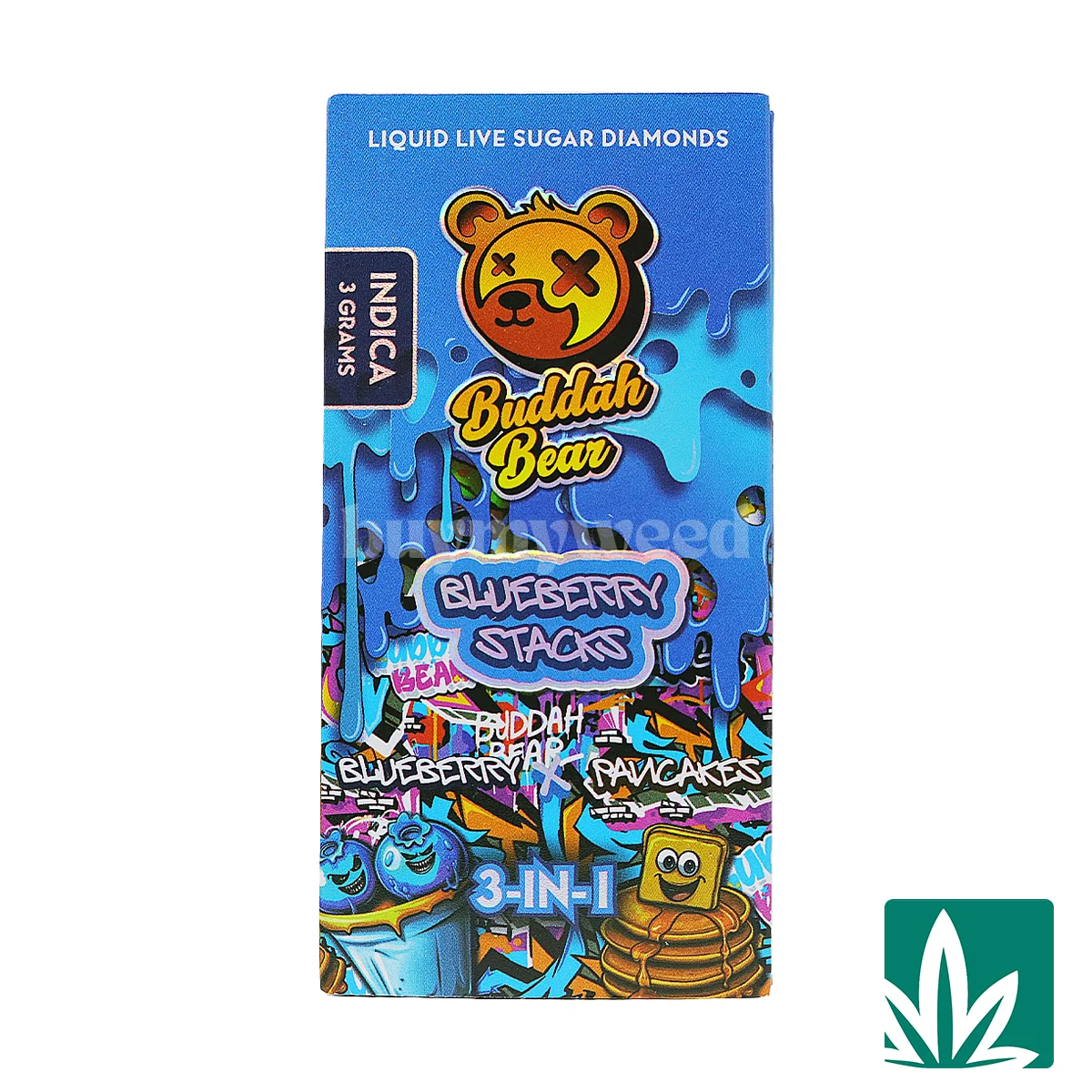 Buddah Bear Sugar Diamond Dispo (3g) – Blueberry Stacks