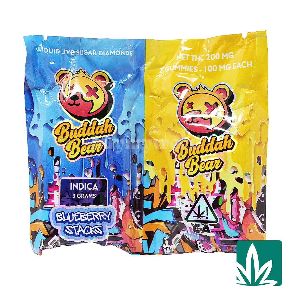 Buddah Bear Sugar Diamond Dispo (3g) – Blueberry Stacks - Image 3