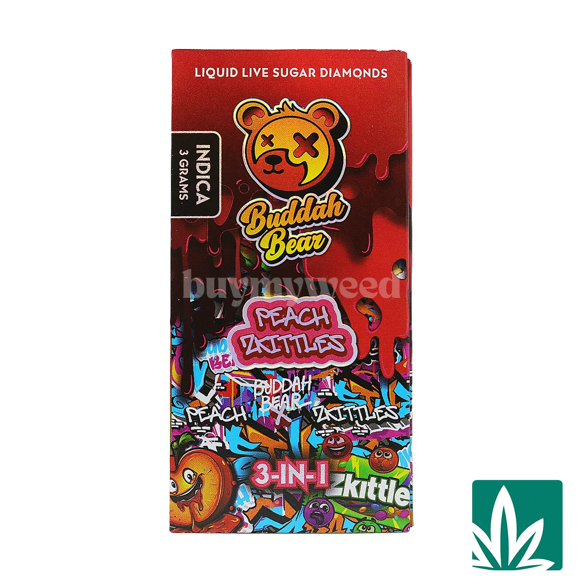 Buddah Bear Sugar Diamond Dispo (3g) – Peach Zkittles
