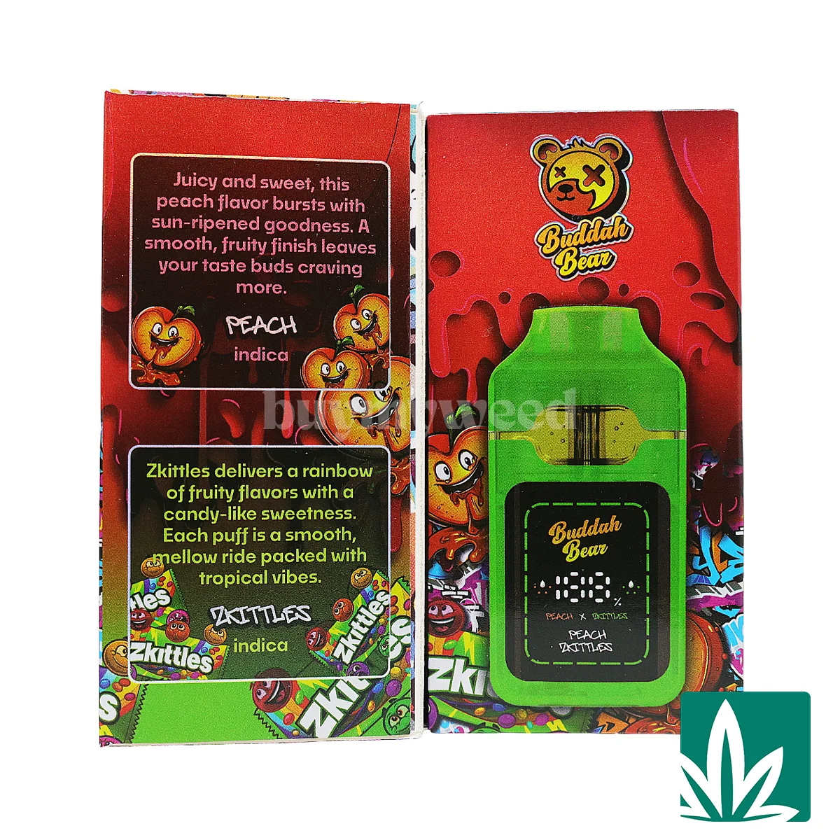 Buddah Bear Sugar Diamond Dispo (3g) – Peach Zkittles - Image 2