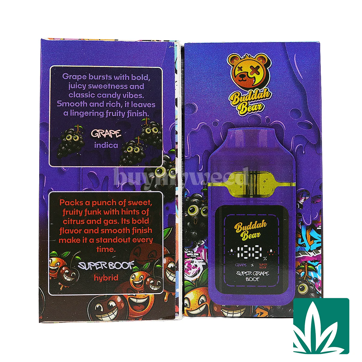 Buddah Bear Sugar Diamond Dispo (3g) – Super Grape Boof - Image 2