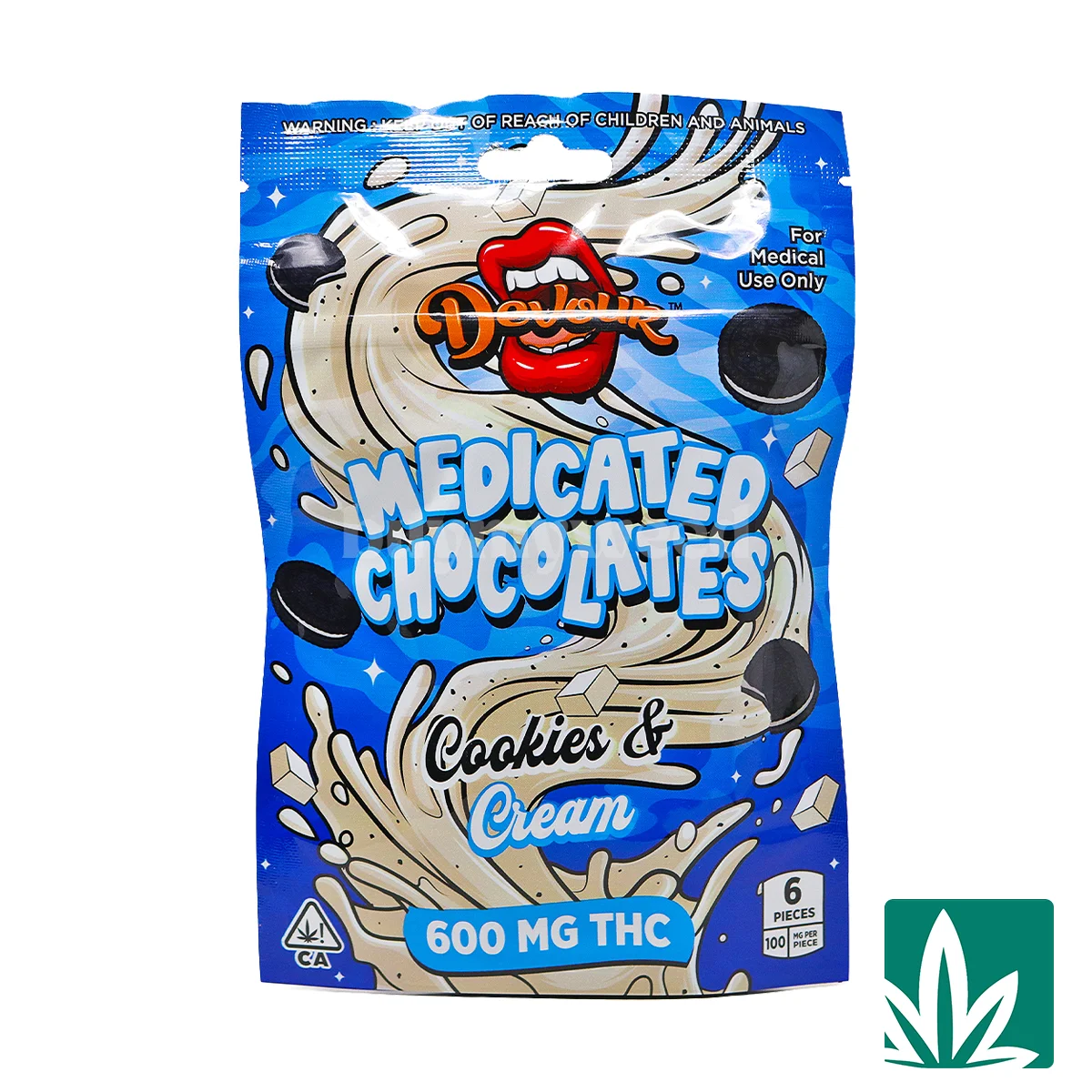 Devour Medicated Chocolates (600mg) – Cookies & Cream