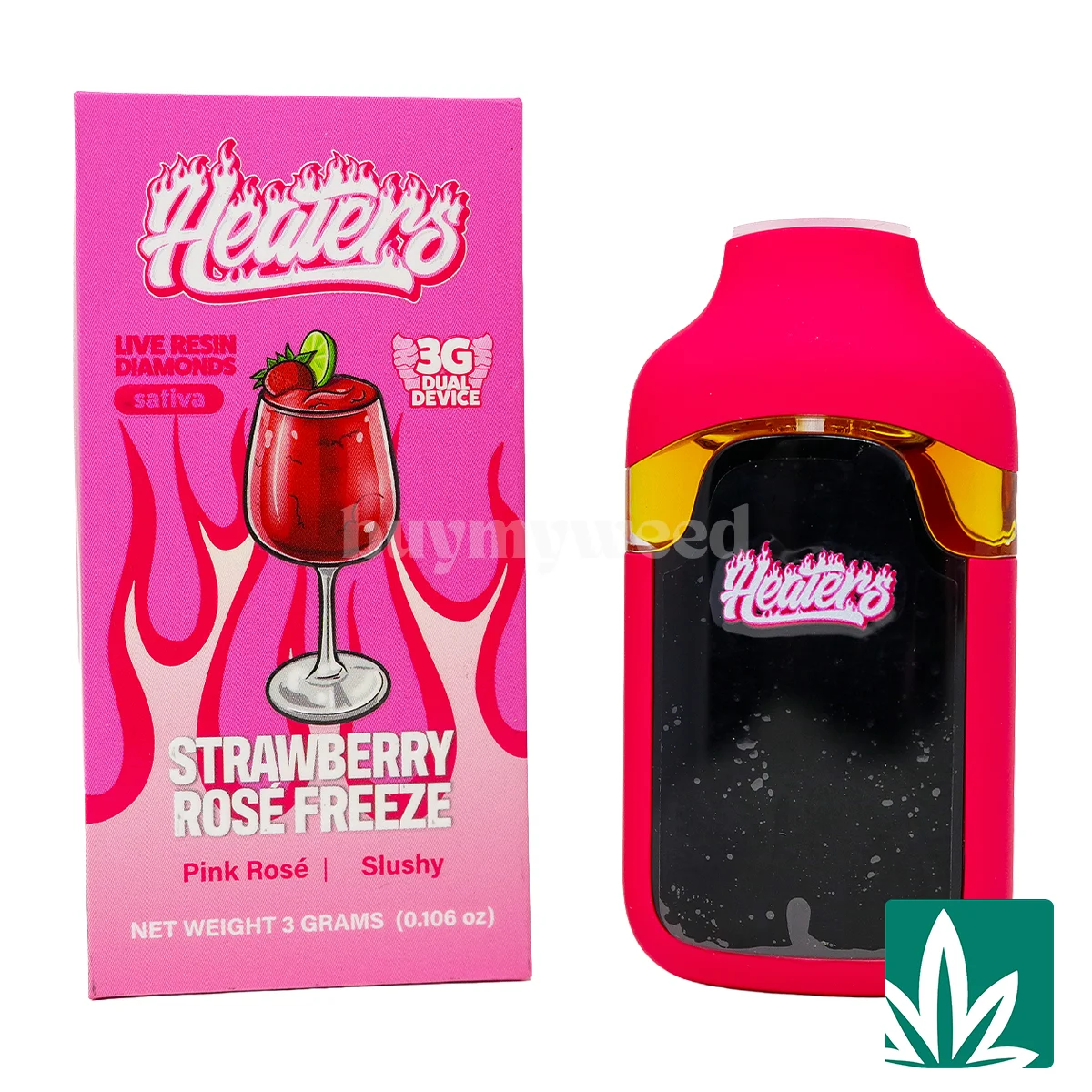Heaters Live Resin Diamond Dual Dispo (3g) – Strawberry Rose Freeze