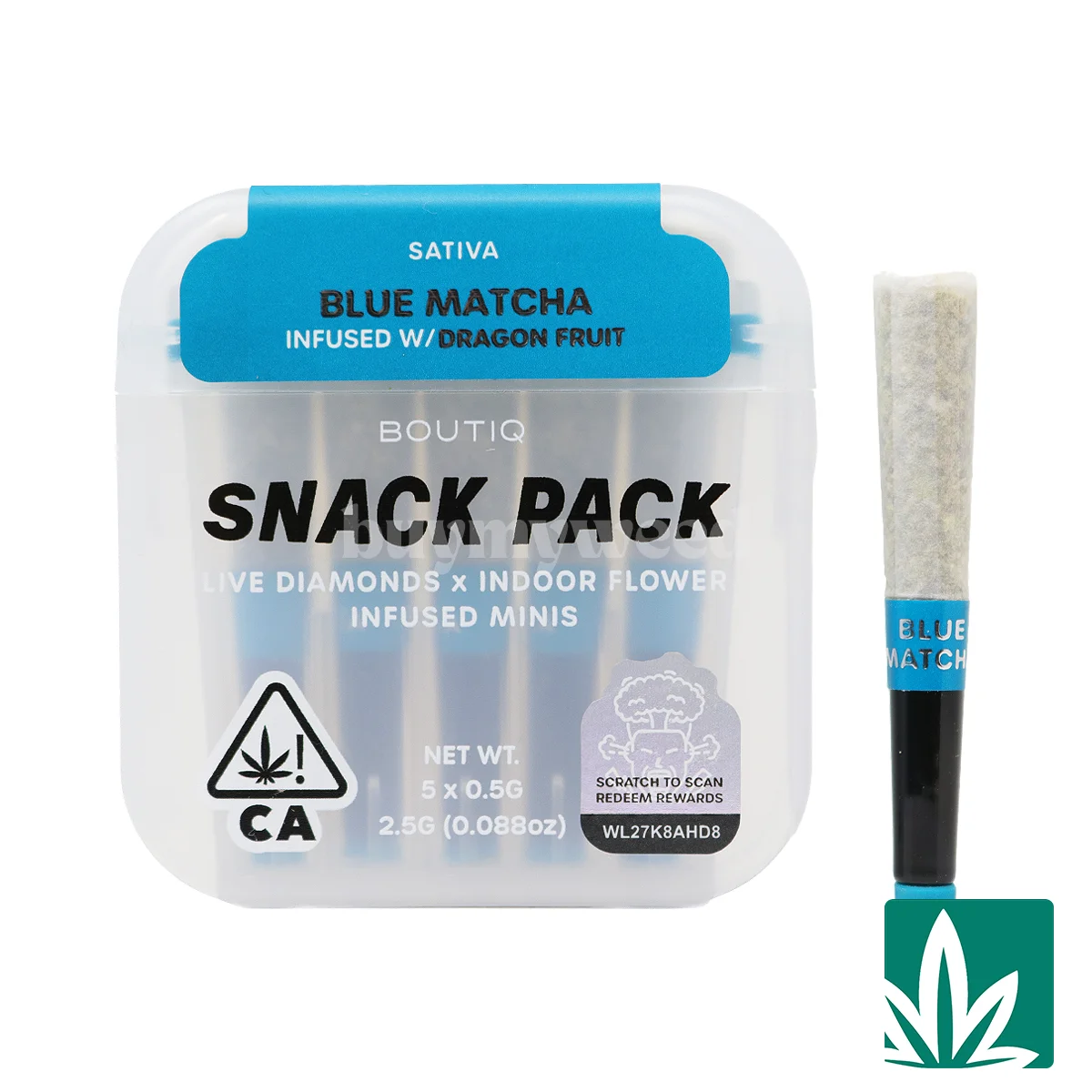 Boutiq Snack Pack (2.5g) – Blue Matcha Infused With Dragon Fruit