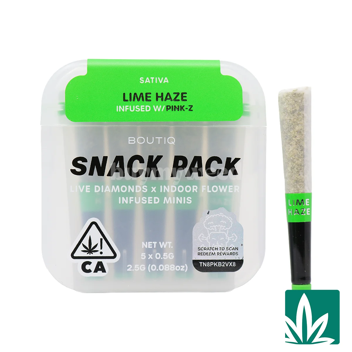 Boutiq Snack Pack (2.5g) – Lime Haze Infused With Pink Z