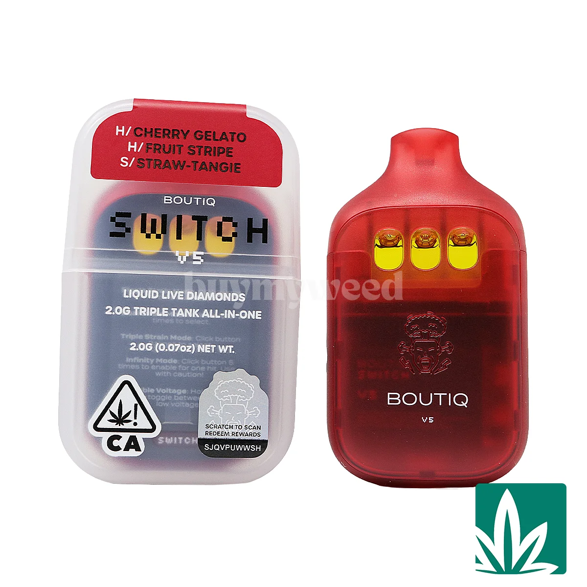 Boutiq Switch V5 (2g) – Cherry Gelato x Fruit Stripe x Straw-Tangie